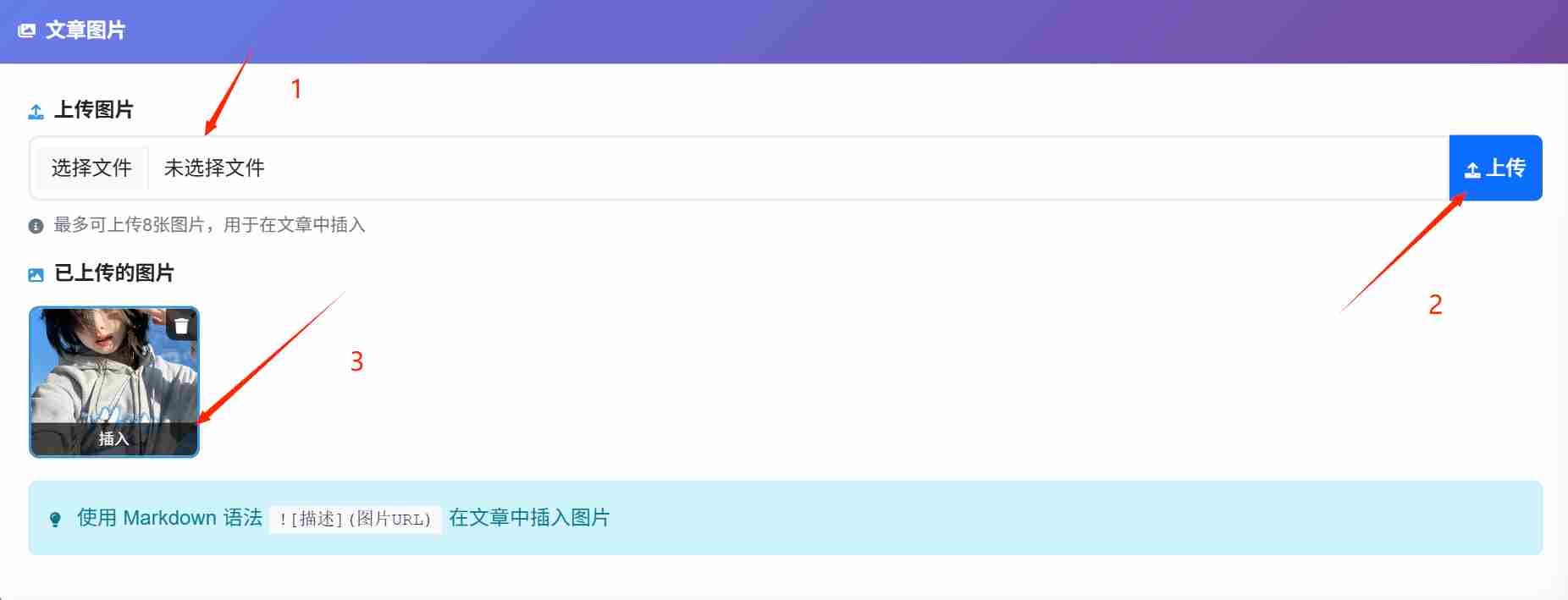 在文章里面插入图片的方法